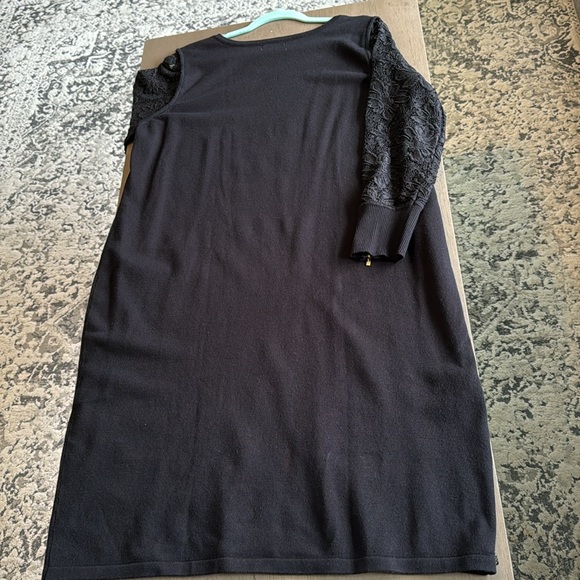 Calvin Klein Sweater Dress w Lace Sleeves - Picture 8 of 11